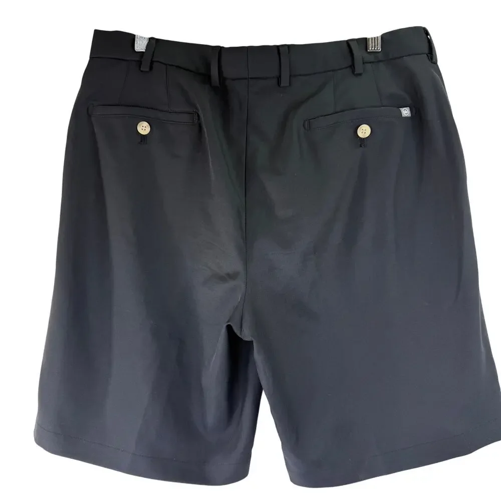 Peter Millar Black Front Flat Golf Men's Shorts Size 36